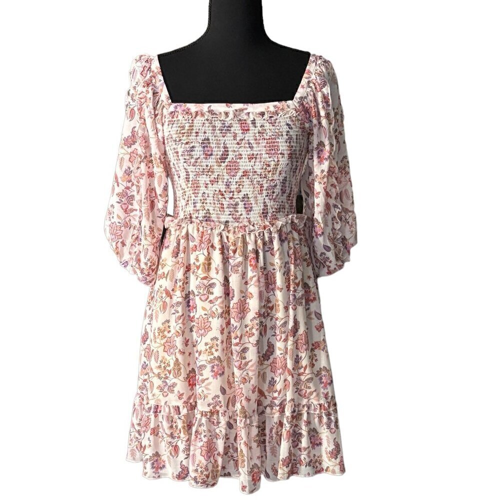 Super Natural by Secret Mission Greenport Dress Bohemian Floral Women's Size XS